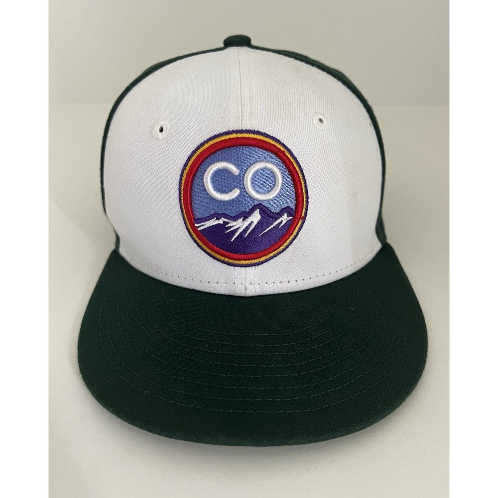 New Era 9FIFTY Colorado Rockies CO Logo Snapback Hat Green White Youth MLB Cap